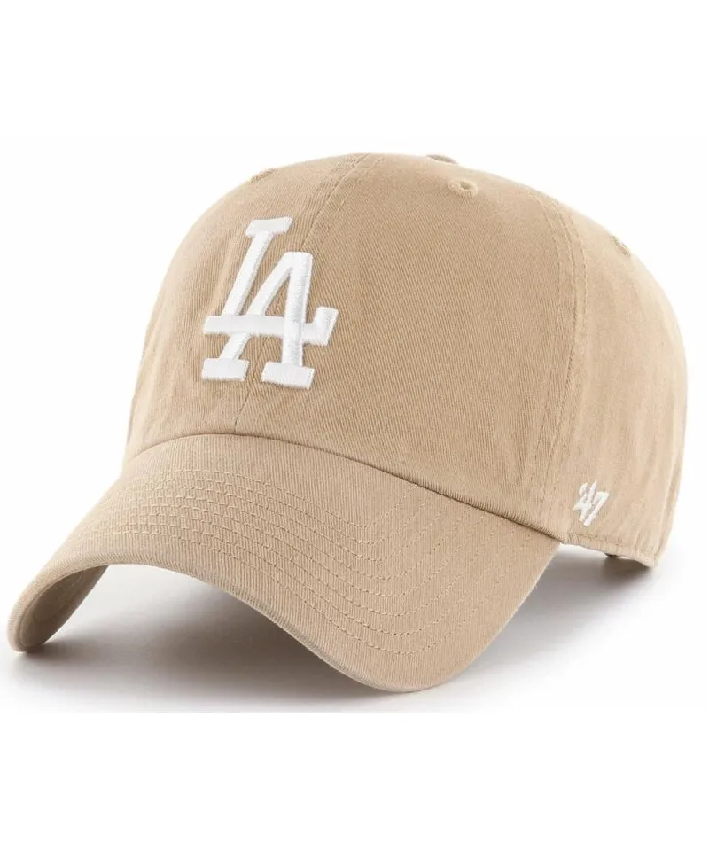 47 Brand Los Angeles Dodgers Clean Up Baseball Cap, Khaki, One Size