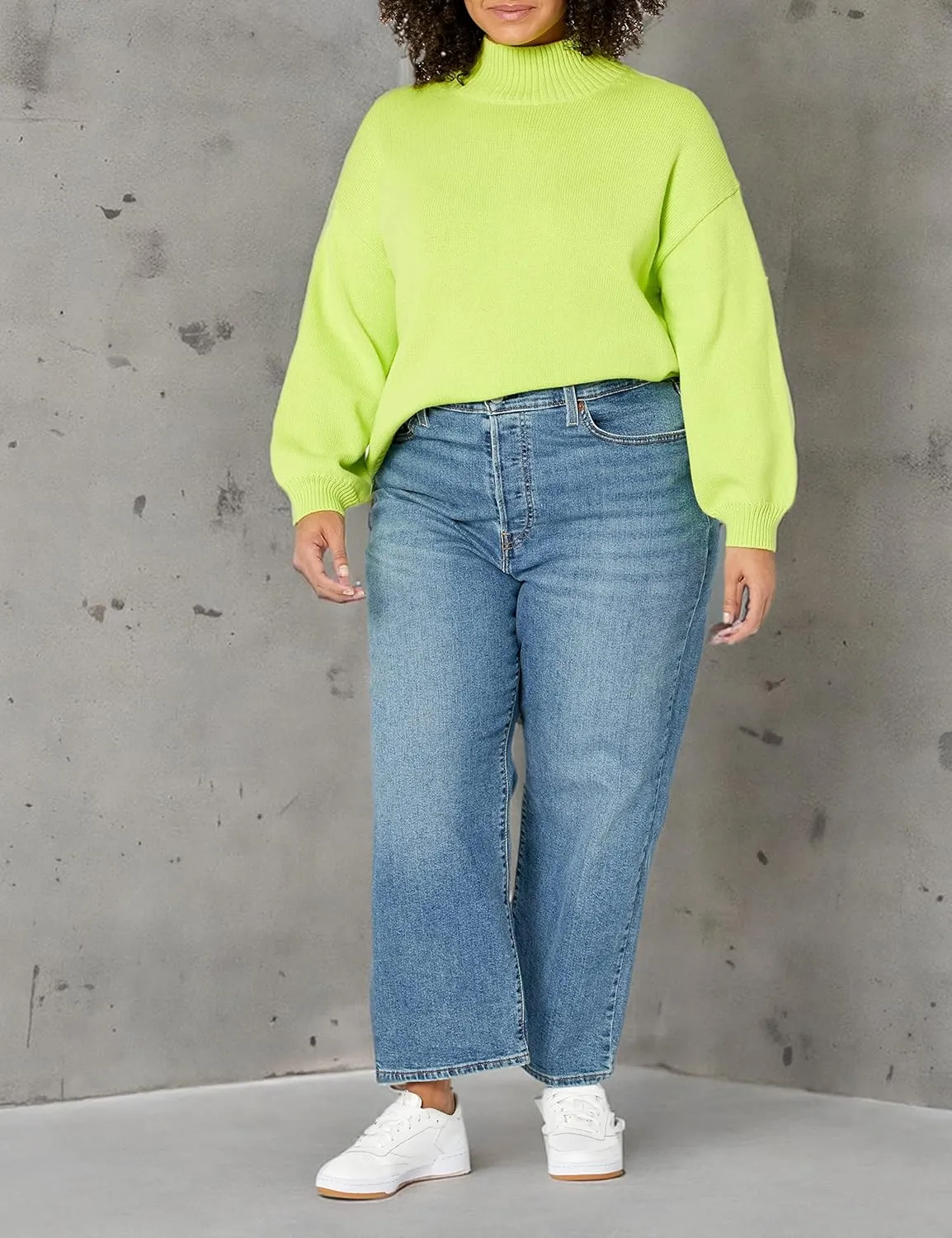 Amazon Essentials Women's Pull-Over Cotton Sweaters, Funnel-Neck, Available in Plus Size
