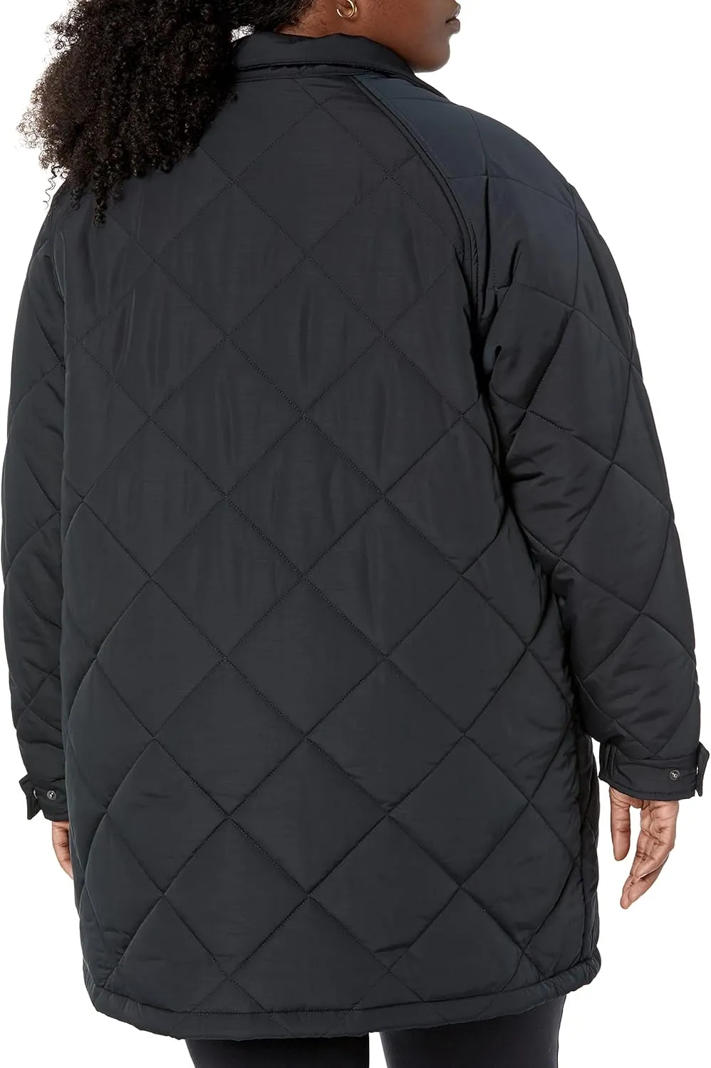 Amazon Essentials Womens Relaxed-Fit Recycled Polyester Mid Length Puffer Coat