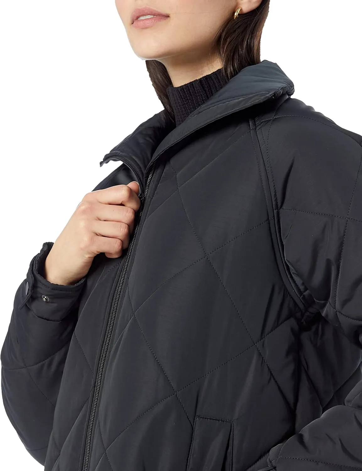 Amazon Essentials Womens Relaxed-Fit Recycled Polyester Mid Length Puffer Coat