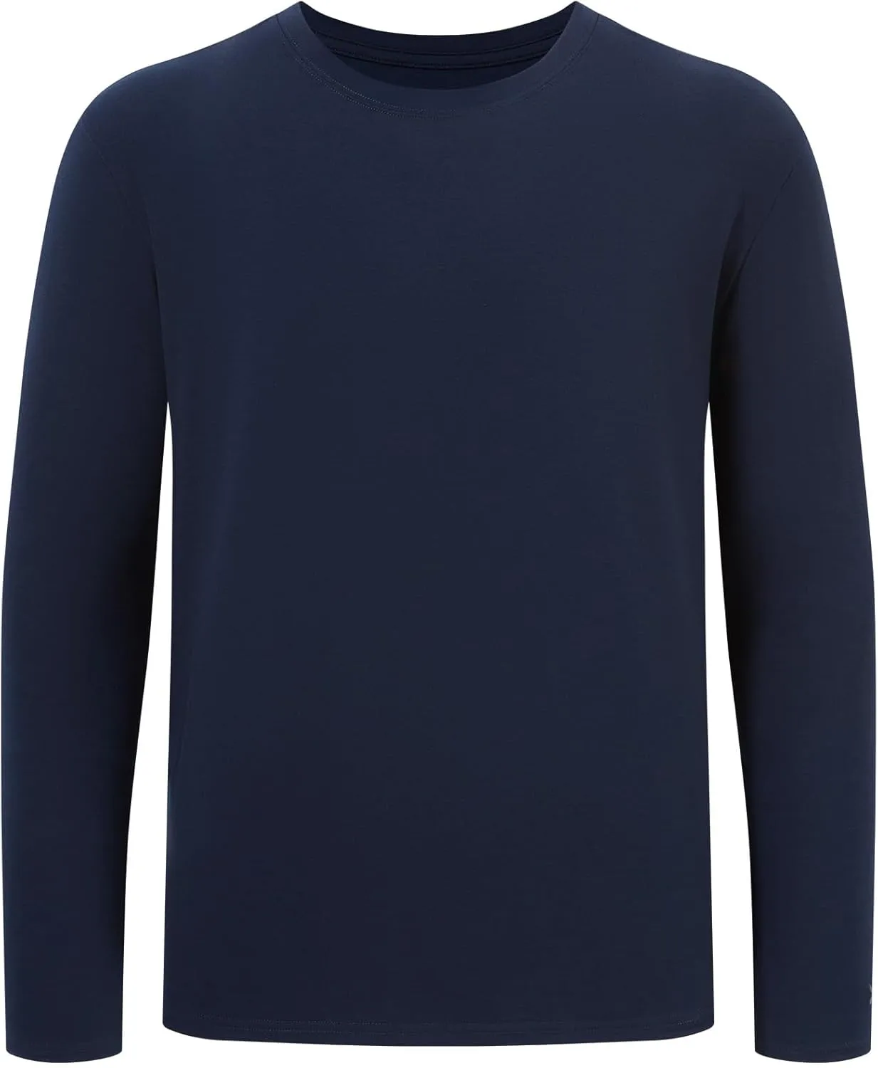 BASSDASH Men's Ultra Soft Cotton Blend UPF 50  Long Sleeve Fishing Shirt UV Sun Protection Casual Performance Tee