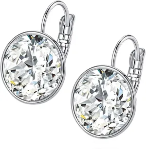 Bella Drop Earrings Crystals 18K White Gold Plated Hypoallergenic Dangle Earrings Jewelry for Women