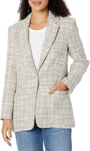 Calvin Klein Women's One Button Lux Blazer