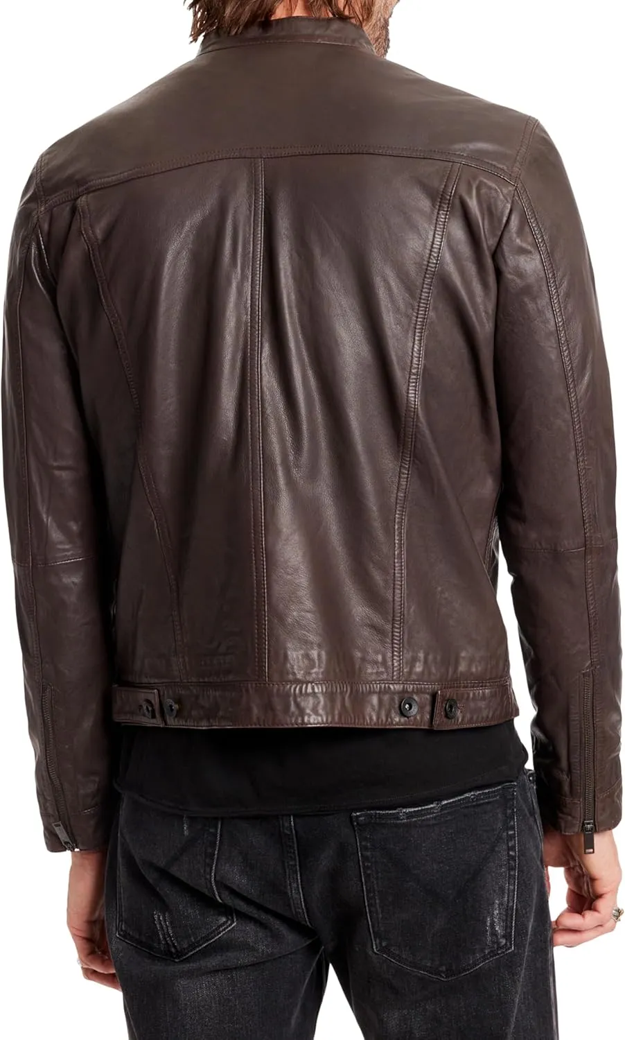 John Varvatos Star USA Men's Brando Leather Jacket