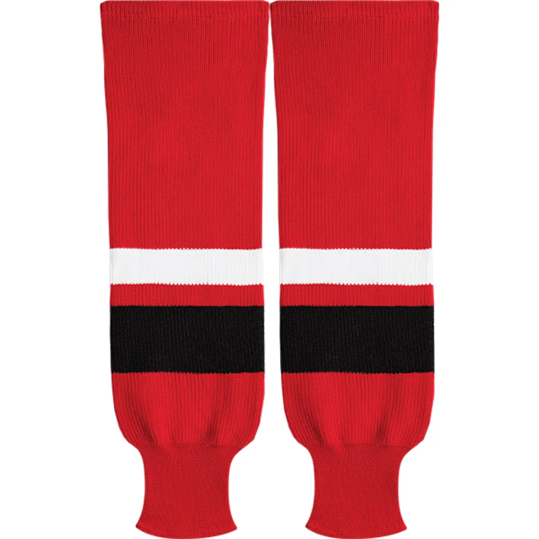 Kobe Sportswear X9800 Red/Black/White X Series League Knit Ice Hockey Socks