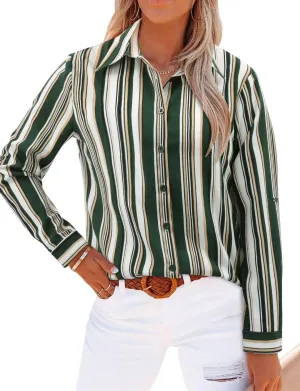 Magritta Long Sleeve Shirts for Women Fashion Button Down Blouse Tops