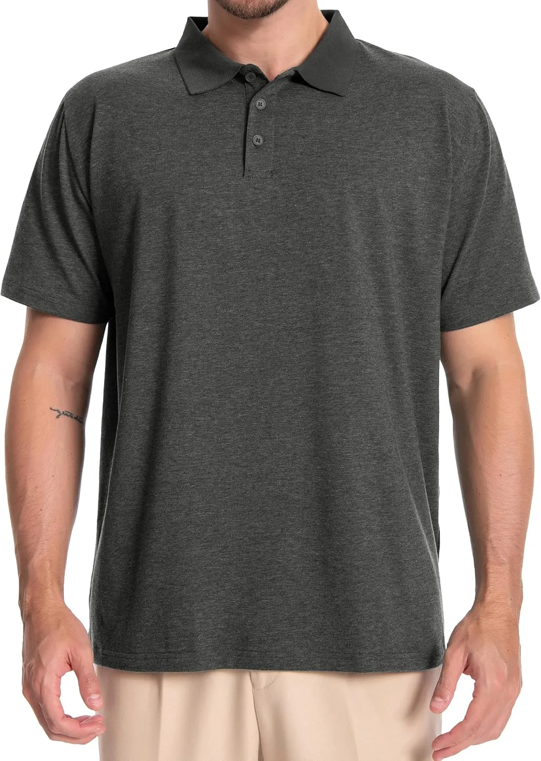 Men's Casual Polo Shirts Short Sleeve Summer Shirts Classic Collared Golf Shirt