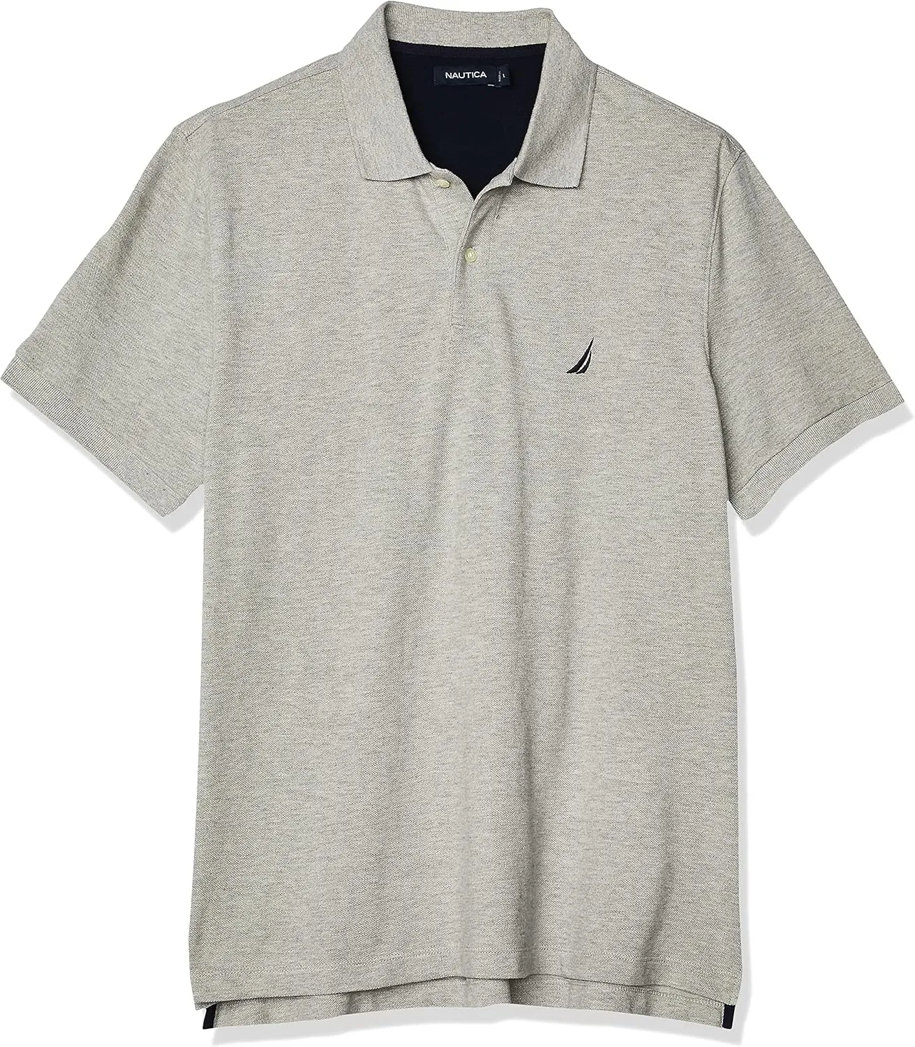 Nautica Men's Short Sleeve Solid Cotton Pique Polo Shirt