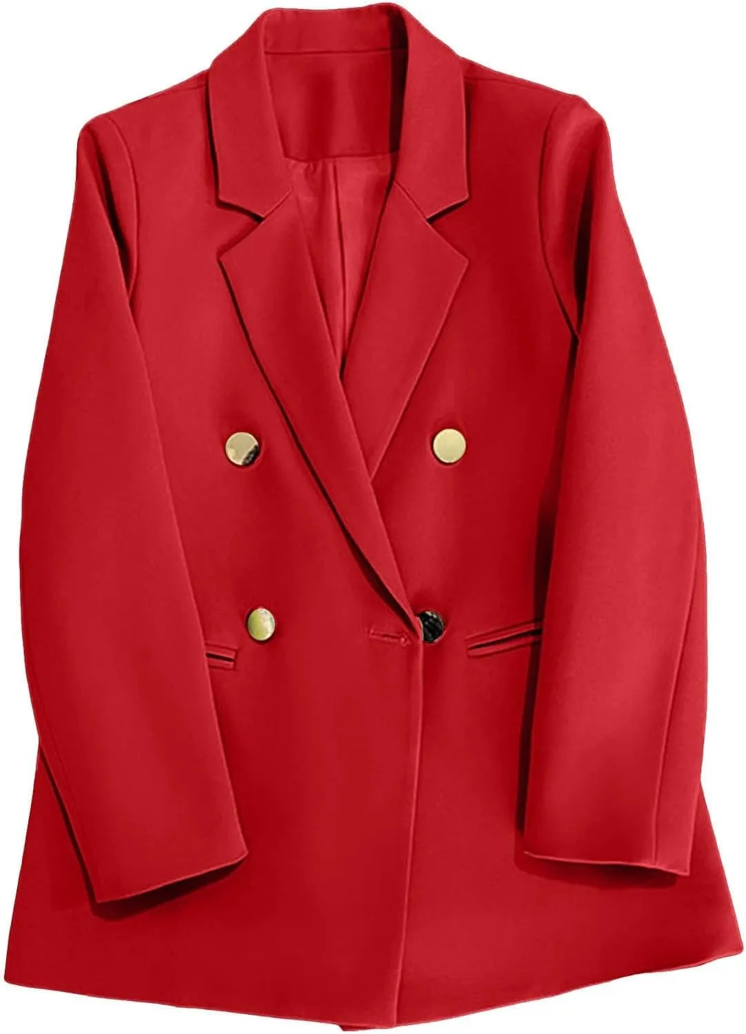 Oversized Blazers for Women Business Casual Long Sleeve Double Breasted Suit Jackets Open Front Lightweight Blazer