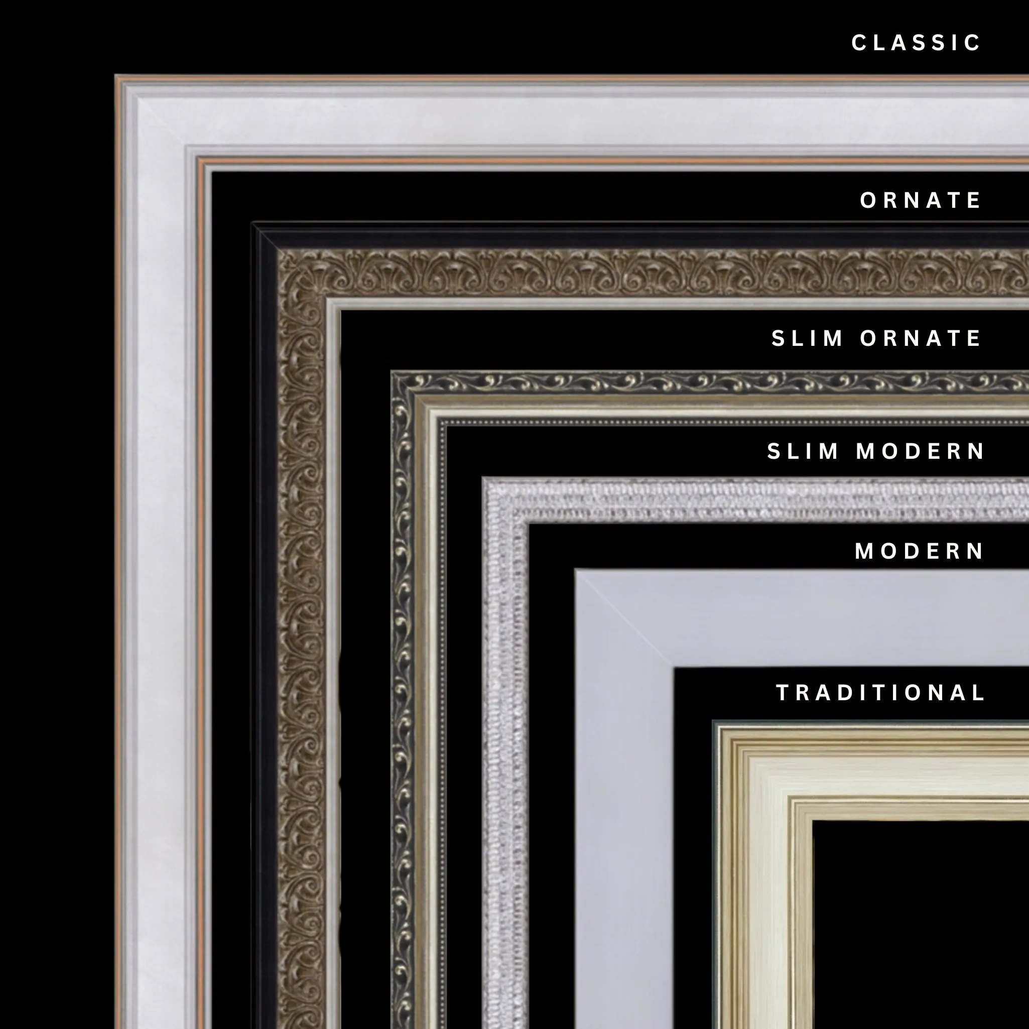 Silver 33x35 Picture Frame Ornate Traditional Classic Antique
