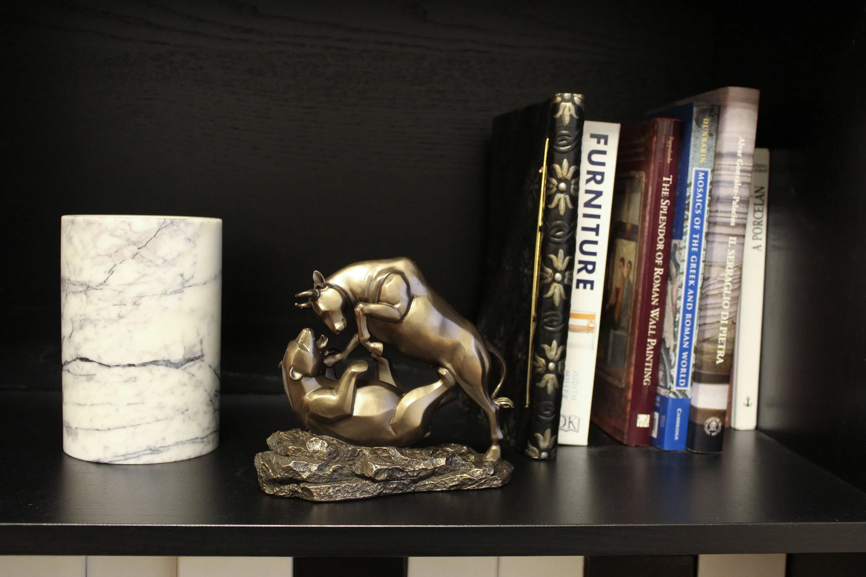 Wall Street Bull and Bear Statue (Cold Cast Bronze Sculpture)