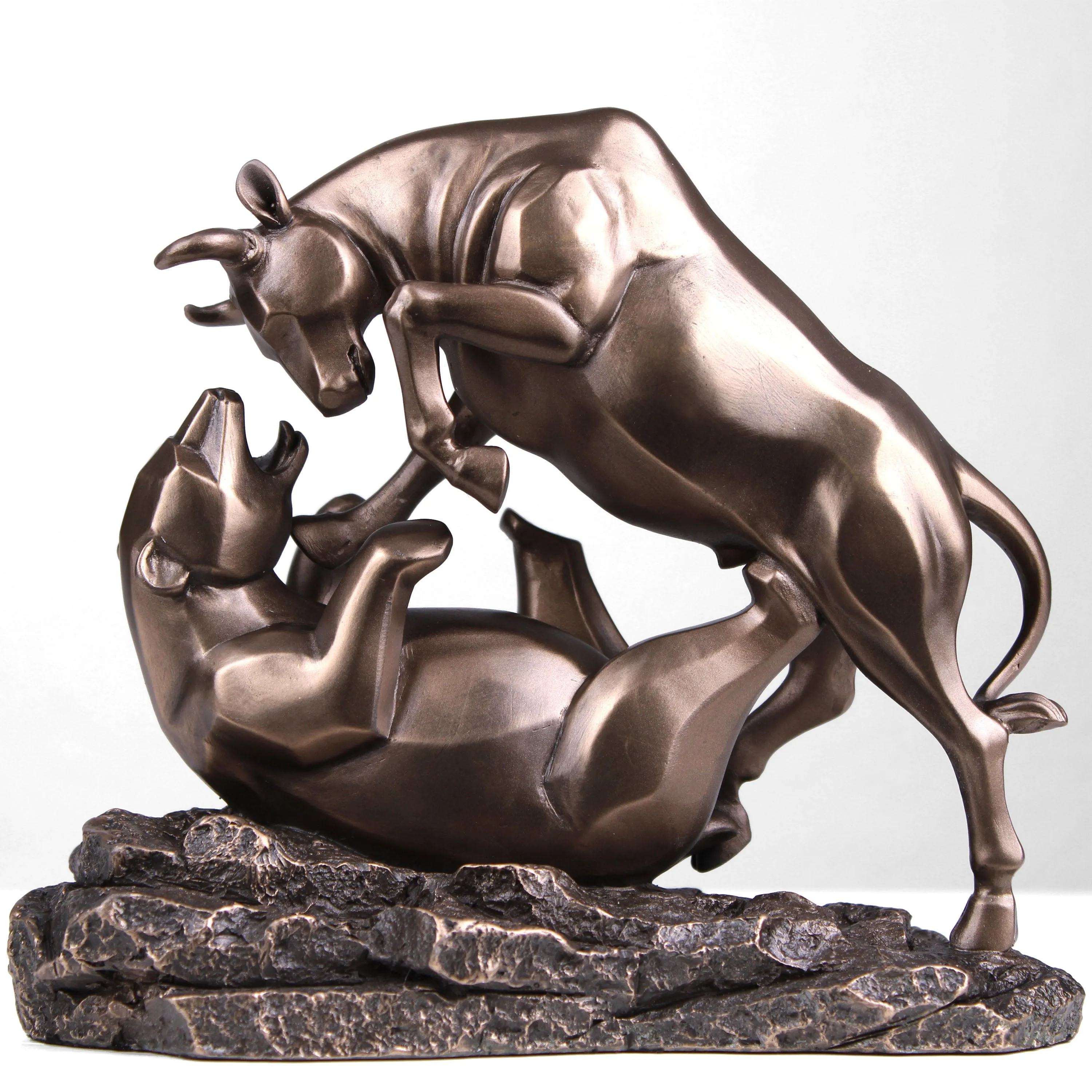 Wall Street Bull and Bear Statue (Cold Cast Bronze Sculpture)