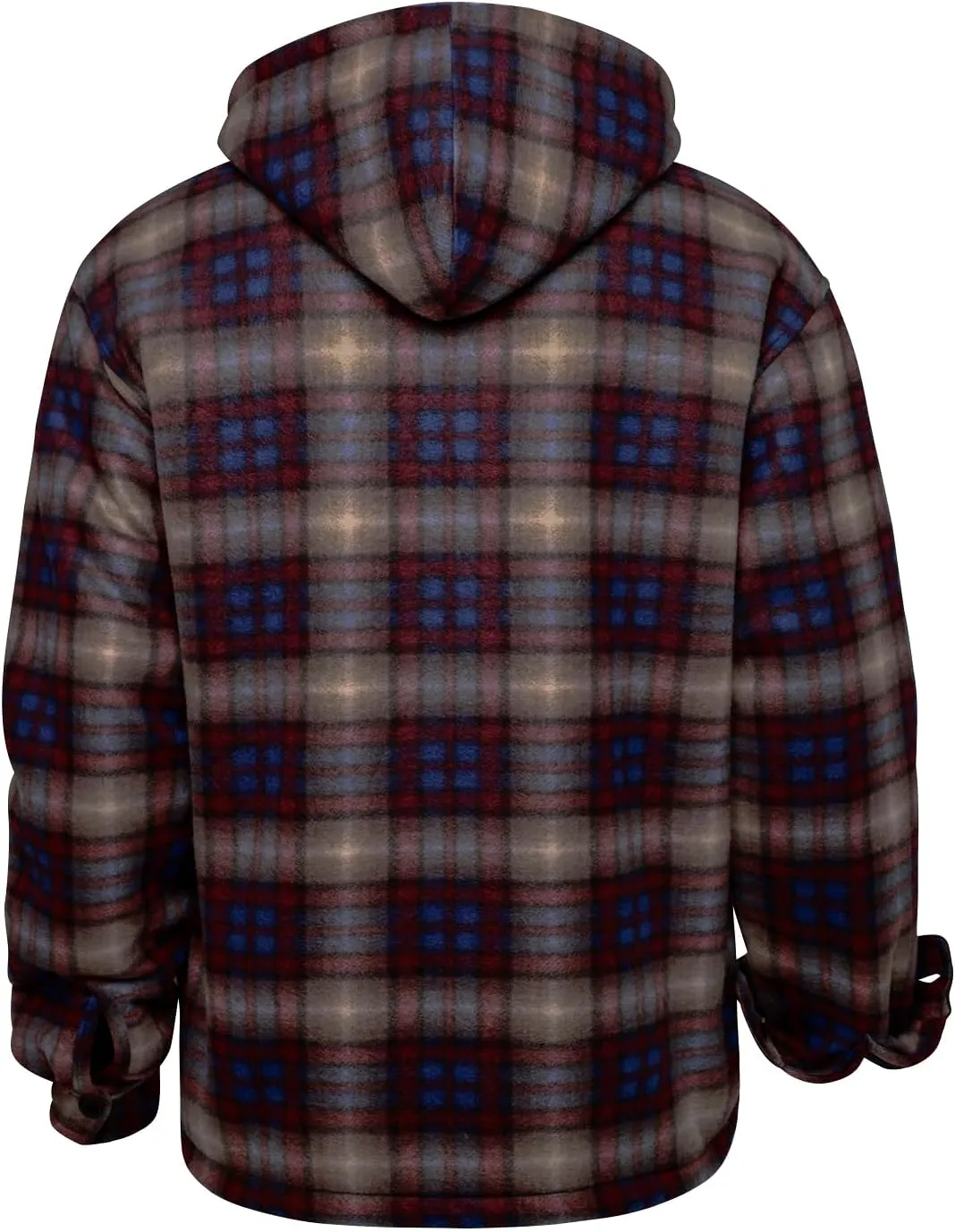 Winter Heavy Warm Sherpa Lined Fleece Plaid Flannel Jacket Men Plus Size S-5XL Big&Tall Mens Coat